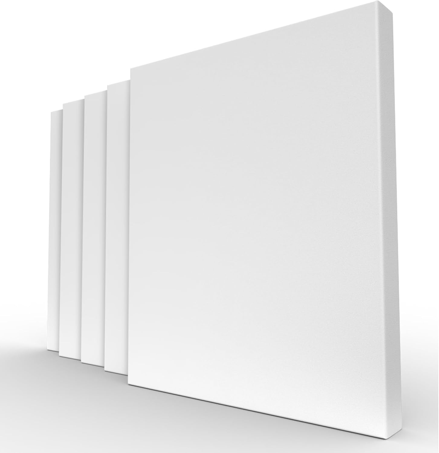 5 Pack Canvas for Painting Wall Art Artists Large Cotton Blank White Framed Canvas Boards 50x40cm (12" x 16") - Canvas for Painting Pre Stretched - Image 4