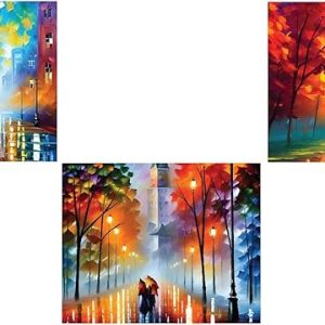 Star Online Canvas Wall Art Picture Print Decoration For Living Room Kitchen Bedroom Home Decor - 25cm x 20cm - Pack of 3