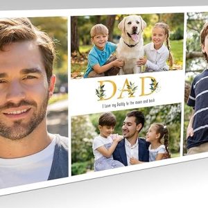 Star Online Personalised Canvas Gifts for Dad Present Custom Photo Frame Hallway Home Décor Best Birthday, Christmas Presents for Him from Daughter & Son (Canvas (50cm X 25cm))