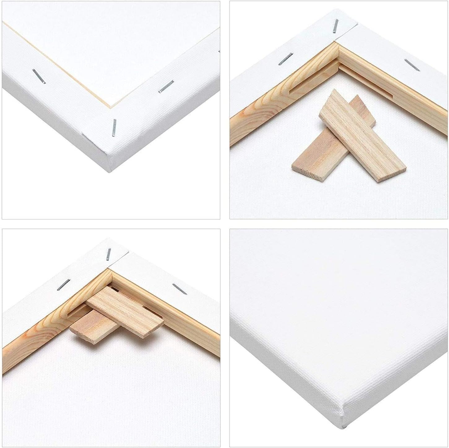 5 Pack Canvas for Painting Wall Art Artists Large Cotton Blank White Framed Canvas Boards 50x40cm (12" x 16") - Canvas for Painting Pre Stretched - Image 7